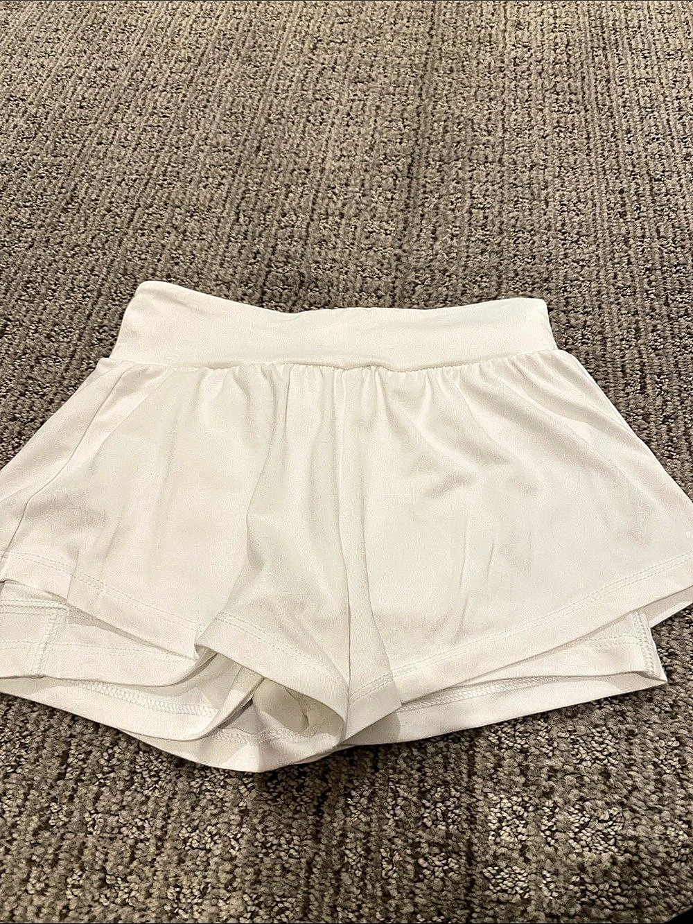 Crewcuts Girls' Shorts in Performance Jersey White Girls 7